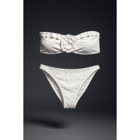 Andie Swim Other - Andie Swim The Camilo Top & The Tropez Bottom White Bikini Set Size XL Beachwear